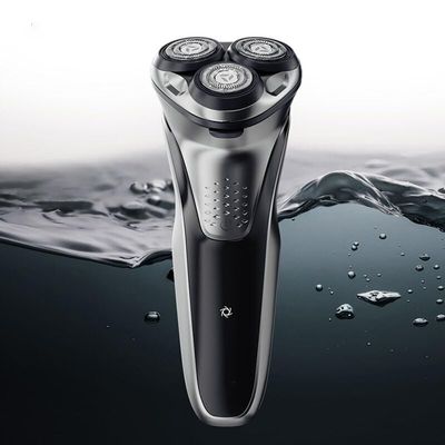 JQUAL Electric Razor for Men, Electrical Rotary Shaver Full Body Washable IPX7 Waterproof Dry Wet Dual Use Rechargeable Shaving Machine
