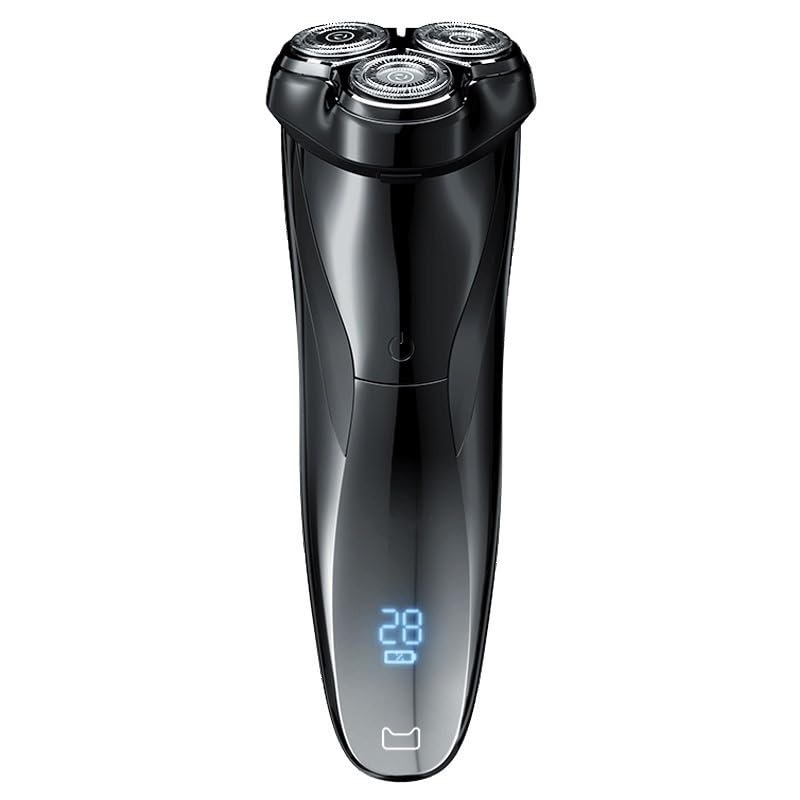 JQUAL Electric Razor for Men, Rechargeable IPX7 Waterproof Electric Shaver Wet and Dry Men's Rotary Shavers Electric Shaving Razors with Pop-up Trimmer (Color : Blackstone 3)