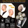 JQUAL Electric Razor for Men, 5 In 1 Electric Shaver Grooming Kits Electric Facial Body Wet And Dry Razor Men Beard Rotary Rechargeable Shaving Bald Machine view 3