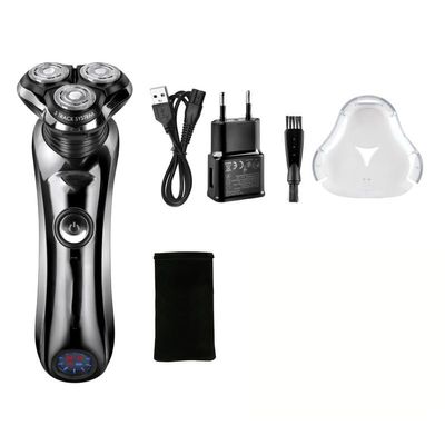JQUAL Electric Razor for Men, Men's Electric Shaver Waterproof 3D Rotary Shaver Fast Rechargeable With Intelligent Cleaning System Facial Shaver