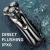 JQUAL Electric Razor for Men, Men's Electric Shaver Waterproof 3D Rotary Shaver Fast Rechargeable With Intelligent Cleaning System Facial Shaver view 2