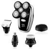 JQUAL Electric Razor for Men, 5 In 1 Grooming Kits Electric Shaver Facial Body Electric Razor For Men Beard Wet Dry Rotary Shaving Machine Bald Rechargeable Set view 2