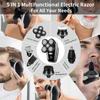 JQUAL Electric Razor for Men, 5 In 1 Grooming Kits Electric Shaver Facial Body Electric Razor For Men Beard Wet Dry Rotary Shaving Machine Bald Rechargeable Set view 3