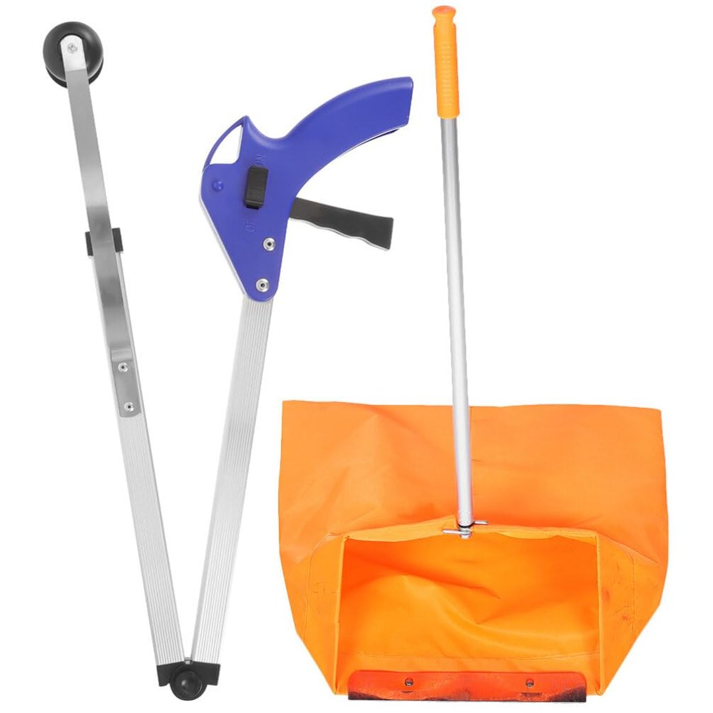 Healvian Outdoor Trash Grabber Tool Portable Litter Picker Clamp Reusable Tong for Sanitation Worker Includes Trash up Tool and Bag for Home Cleanliness