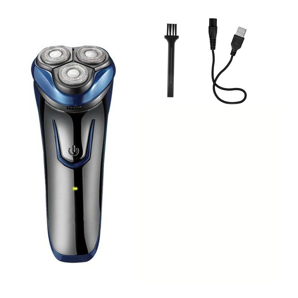 JQUAL Electric Razor for Men, Rechargeable Men's Shaving Cordless Rotary Shaver Wet And Dry 3 Head Electric Shavers For Man
