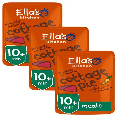 Ella's Kitchen Organic Cottage Pie Baby Pouch 10+ Months, 190g (Pack of 3)