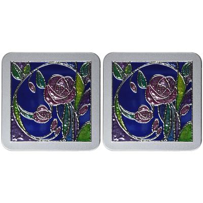Churchill's Confectionery Rose Garden Tin with Belgian Chocolate Biscuits 200 g (Pack of 2)