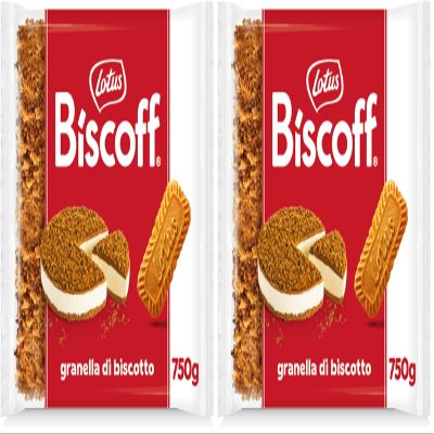 Lotus Biscoff Crumble - Crushed Biscoff Biscuits - Biscuit Crumb - Perfect for Baking (750g bag) (Pack of 2)