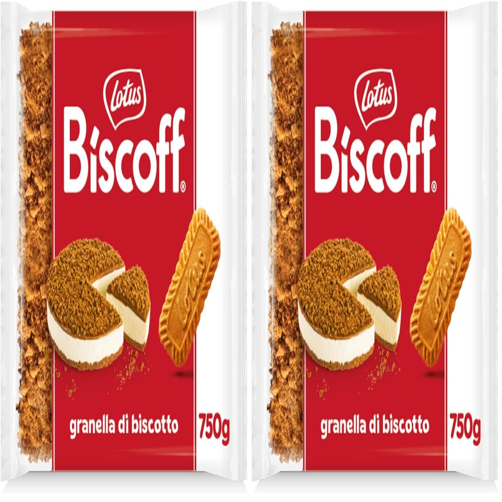Lotus Biscoff Crumble - Crushed Biscoff Biscuits - Biscuit Crumb - Perfect for Baking (750g bag) (Pack of 2)