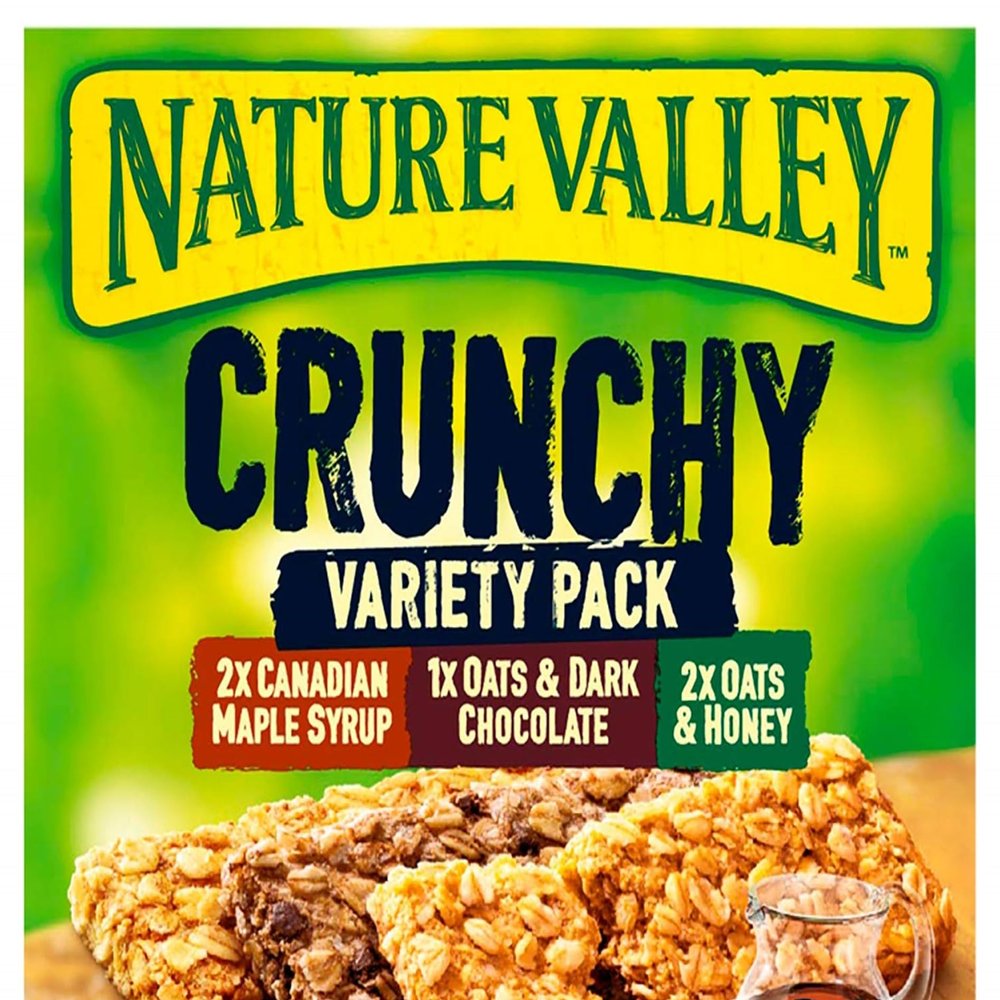 Nature Valley Crunchy Variety Pack Cereal Bars 5 x 42g (Pack of 10, total 25 Bars)