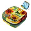 Wildflower Sunflower Pattern Sanitary Napkin Storage Bag Menstrual Pad Bag Portable Menstrual Cup Pouch with Zipper for Teen Girls Women Ladies view 1