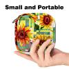 Wildflower Sunflower Pattern Sanitary Napkin Storage Bag Menstrual Pad Bag Portable Menstrual Cup Pouch with Zipper for Teen Girls Women Ladies view 2