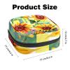 Wildflower Sunflower Pattern Sanitary Napkin Storage Bag Menstrual Pad Bag Portable Menstrual Cup Pouch with Zipper for Teen Girls Women Ladies view 3