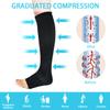 ACWOO Compression Socks for Women & Men, 2 Pairs Open Toe Graduated Stockings Support, Non-Slip Flight Socks Running Socks for Sports, Flying, Maternity Pregnancy, Nurses, Travel, Running view 3