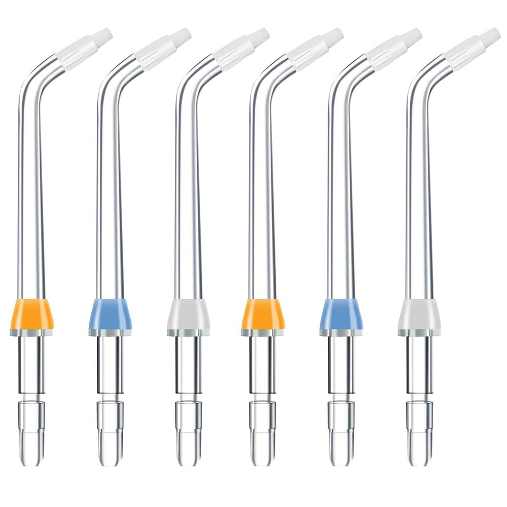 Replacement Tips for Waterpik Water Flosser - Replacement Orthodontic Tips Compatible with Waterpik Water Flossers and Other Brand Oral Irrigators (6-Pack)