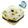 Sanitary Napkin Storage Bag, Floral Sunflower Pattern Menstrual Cup Pouch, Portable Sanitary Napkin Pads Storage Bags Feminine Menstruation First Period Bag for Teen Girls Women Ladies view 1