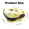 Sanitary Napkin Storage Bag, Floral Sunflower Pattern Menstrual Cup Pouch, Portable Sanitary Napkin Pads Storage Bags Feminine Menstruation First Period Bag for Teen Girls Women Ladies view 3