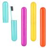 4 Pack Toothbrush Cases Travel Toothbrush Holder Portable Toothbrush Container Case Plastic Toothbrush Carrier Cover Case Toothbrush Protector for Traveling, Bathroom, School, Home, Camping view 1