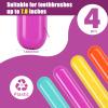 4 Pack Toothbrush Cases Travel Toothbrush Holder Portable Toothbrush Container Case Plastic Toothbrush Carrier Cover Case Toothbrush Protector for Traveling, Bathroom, School, Home, Camping view 4