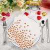 White and Rose Gold Napkins, CEILIWEN 50 Pieces Foil Dots Party Napkins Serviettes, Birthday decor, 33x33cm (White Gold), 33X33CM/13x13INCH view 3