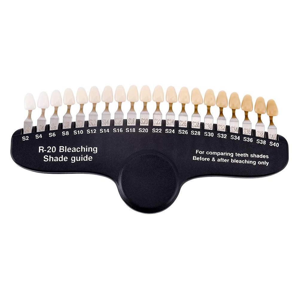 Giroflee Teeth Whitening Shade Guide for Tooth R-20 Tracking Teeth Whitening Course Tooth Shade Guide with 20 Colors