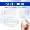 Angtai JN Empty Capsules Size 00 - Clear Fillable Vegetarian Capsules(100 Count) Size 00 Empty Pullulan Capsules with Two Micro Lab Spoons,- Veggie Capsules Empty Caps for DIY Your Own Supplements view 2