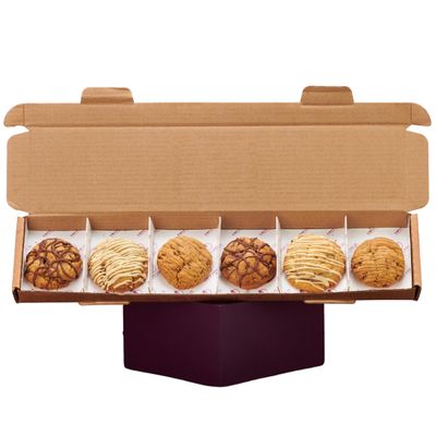 Simply Cake Co. - Stuffed Cookie Selection - 6 All-Butter Cookies - Hazelnut & Caramel Fillings - Chunky & Gooey - Delicious Variety - Luxury Treats - Made with Premium Ingredients