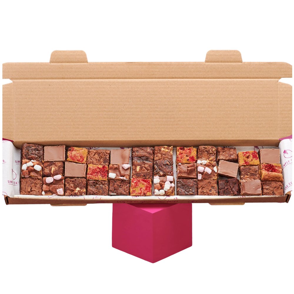 Simply Cake Co. - Brownie and Bakes Bites - 36 Piece - Favourite Flavours - Delicious Selection - Homemade Chocolate Brownies - Gooey & Indulgent - Luxury Treats - Flavourful