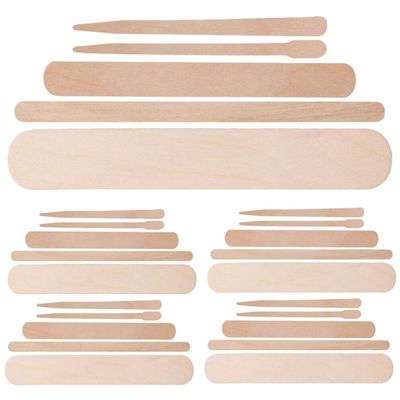 EXCEART 500pcs Single Use Wax Applicator Sticks for Body Hair Removal Wood Wax Wands for Home Waxing Kits