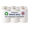 Meown White Roll, Pack of 6 Premium Centrefeed Rolls, Durable & Versatile 2-Ply Tissue, Ultimate Cleaning Solution for Home & Office view 1