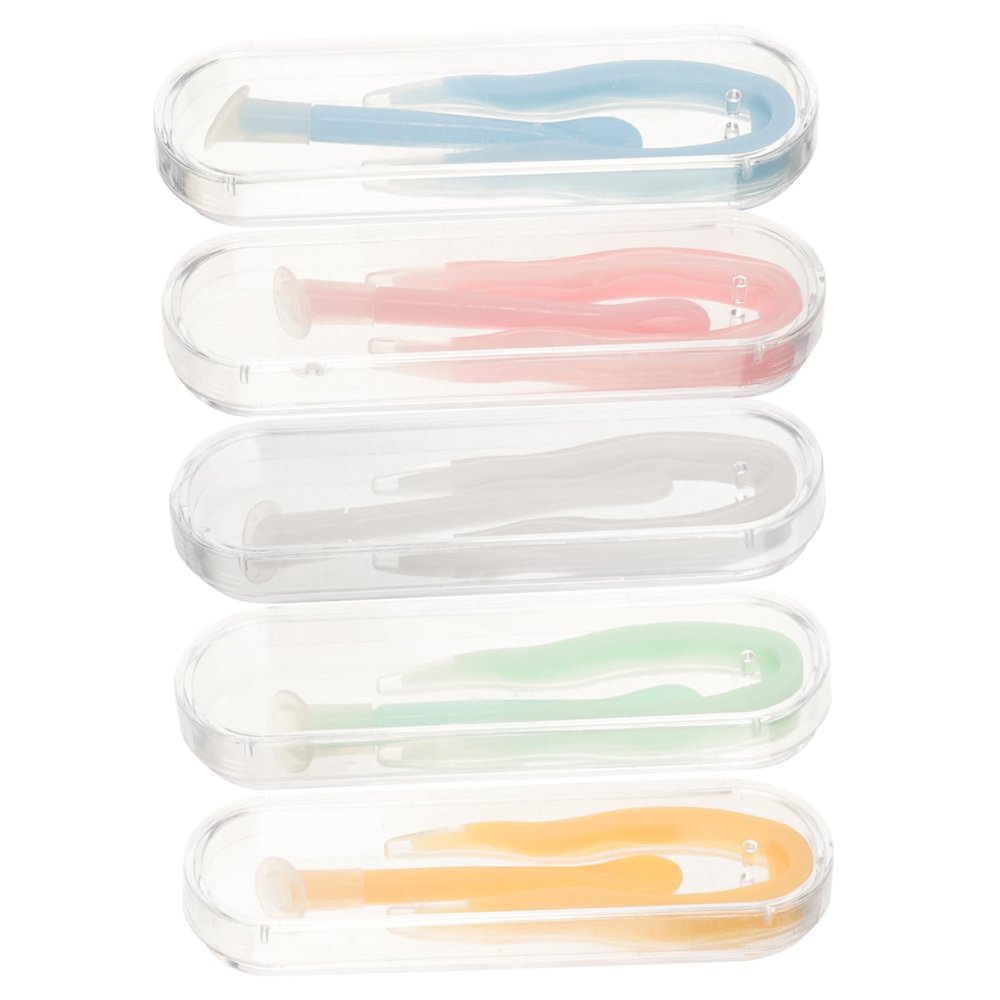 LALAFINA 5pcs Travel-Friendly Remover Kit Suction Stick Tweezers for Blue White Lenses Daily Use
