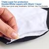 8 PCS Black Organic Cotton Face Masks Reusable Face Mask Washable Face Mask Face Covering Comfy Breathable Fashion Face Protections Man and Woman view 3