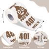 Qpout You're 40 Printed Toilet Paper,40th Birthday Gag Gift for Women and Men, Funny Novelty Roll for Best Friend, Prank Surprise, Bathroom Decorations for 40th Birthday Party view 2