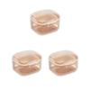 3 Set of Denture Case Denture Bath Box Cup with Strainer Basket Apricot Color view 1