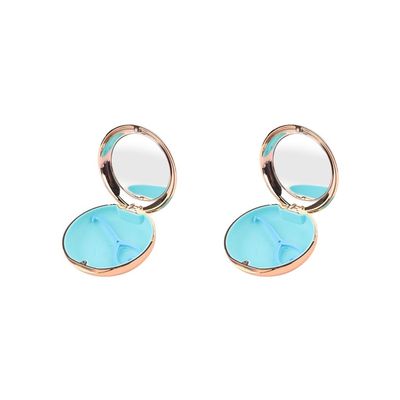 2 Set of Travel Retainer Case with Mirror Mouth Guard Case Protection with Vent Holes Champagne Gold