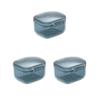 3 Set of Denture Case Denture Bath Box Cup with Strainer Basket Blue view 1