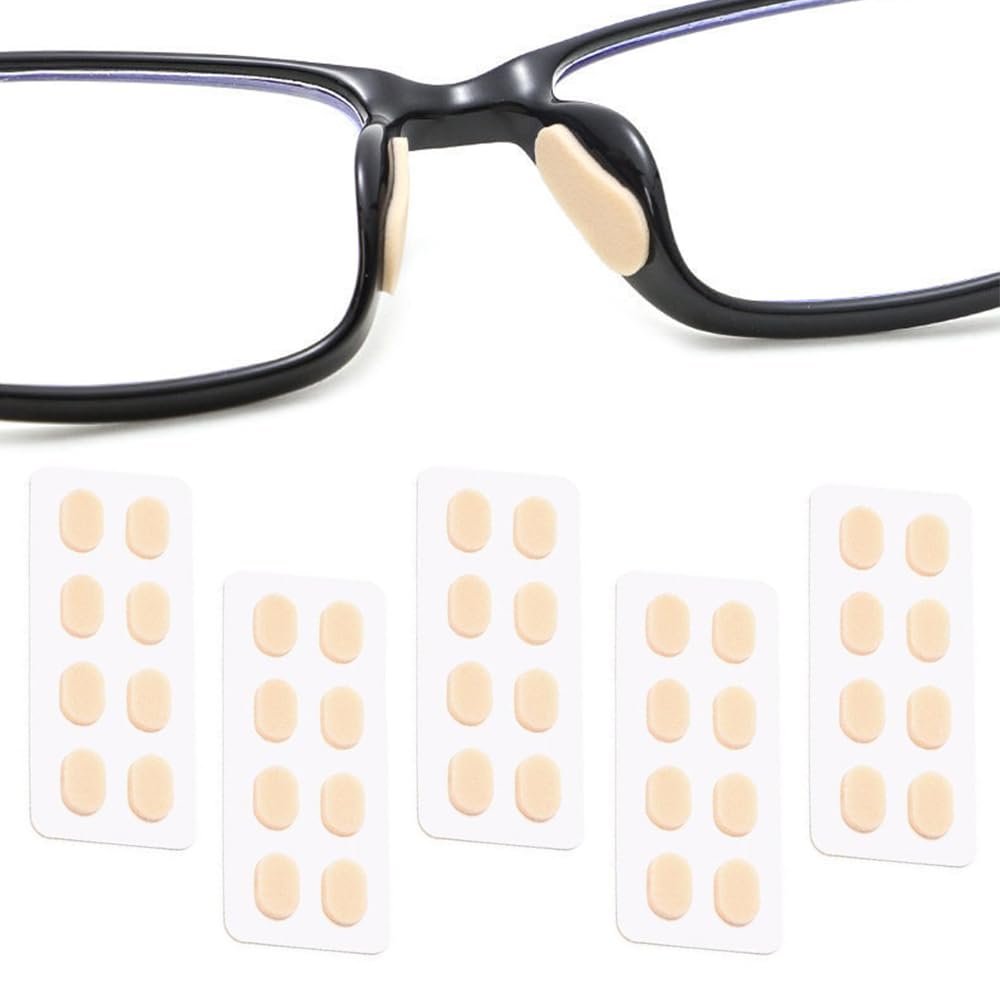 20 Pairs Nose Pads Soft Foam Anti Slip Eyeglass Nose Pads Foam Nose Cushion Anti Slip Adhesive for Glasses Eyeglasses Sunglasses Children Glasses