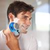 Cordless Beard Trimmer USB Rechargeable Waterproof Electric Beard Trimmer Heavy Duty Curve Blade Foil Home for Men (Blue Silver Gradient) view 2