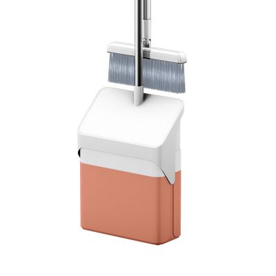 VIDECOR Mini Handy Broom Dustpan Set Standing Upright Dustpan with Long Handle & Comb Teeth for Kitchen Floor Home Indoor Outdoor Table Desktop,A