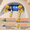 2023 Shiatsu Neck and Shoulder Massager with Heat, Electric Back Massager, Kneading Massage Pillow, Silicone Massage Head, Two Ways to wear, for Neck, Back, Shoulder, Foot, Leg, Blue view 4