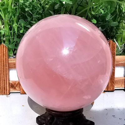 WAHOM Natural Pink Magical Quartz Crystal Reiki Sphere Decoration (Size : 1100-1150g)
