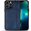 BRART Wallet Case for iPhone 13 Pro Max/13 Pro/13 with Credit Card Holder, Premium Leather Magnetic Clasp Kickstand Shockproof Back Cover (Color : Blue, Size : 13 Pro Max 6.7") view 1