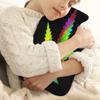 Leaves Colorful Hot Water Bottle with Fluffy Cover 2L Large Capacity Leaves Bottle Water Bag for Cosy Nights Relief Pain Back Neck and Shoulders view 2