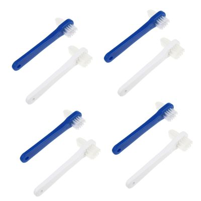 Healeved 8pcs Denture Brush Dual Toothbrushes Denture Cleaning Brush Use for False Cleaner