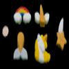 5 Piece 3D Edible Icing Extra large Unicorn Rainbow Set Sugar Cupcake/Cake Decoration Toppers view 1