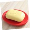 STOBAZA Ceramic Soap Dish Soap Tray Holder Artistic Bathroom Supply for Home Dorm Hotel Box Red Container view 2