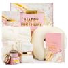 Birthday Gift Basket for Women - Happy Birthday Gift Basket For Her w/Memory Foam Pillow, Blanket, Candle, Socks, Journal, and Card - Curated Birthday Gift Set and Happy Birthday Gift Box for Women view 1