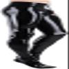 IDOBLO Black Men Latex Trouser Pants Legging 3D Crotch With Two-Way Crotch Zip,Red,XS view 1