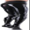 IDOBLO Black Men Latex Trouser Pants Legging 3D Crotch With Two-Way Crotch Zip,Red,XS view 2