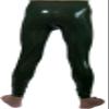 IDOBLO Mens Latex Legging Fetish Rubber Long Pants Customize,Men's Green,XXL view 2